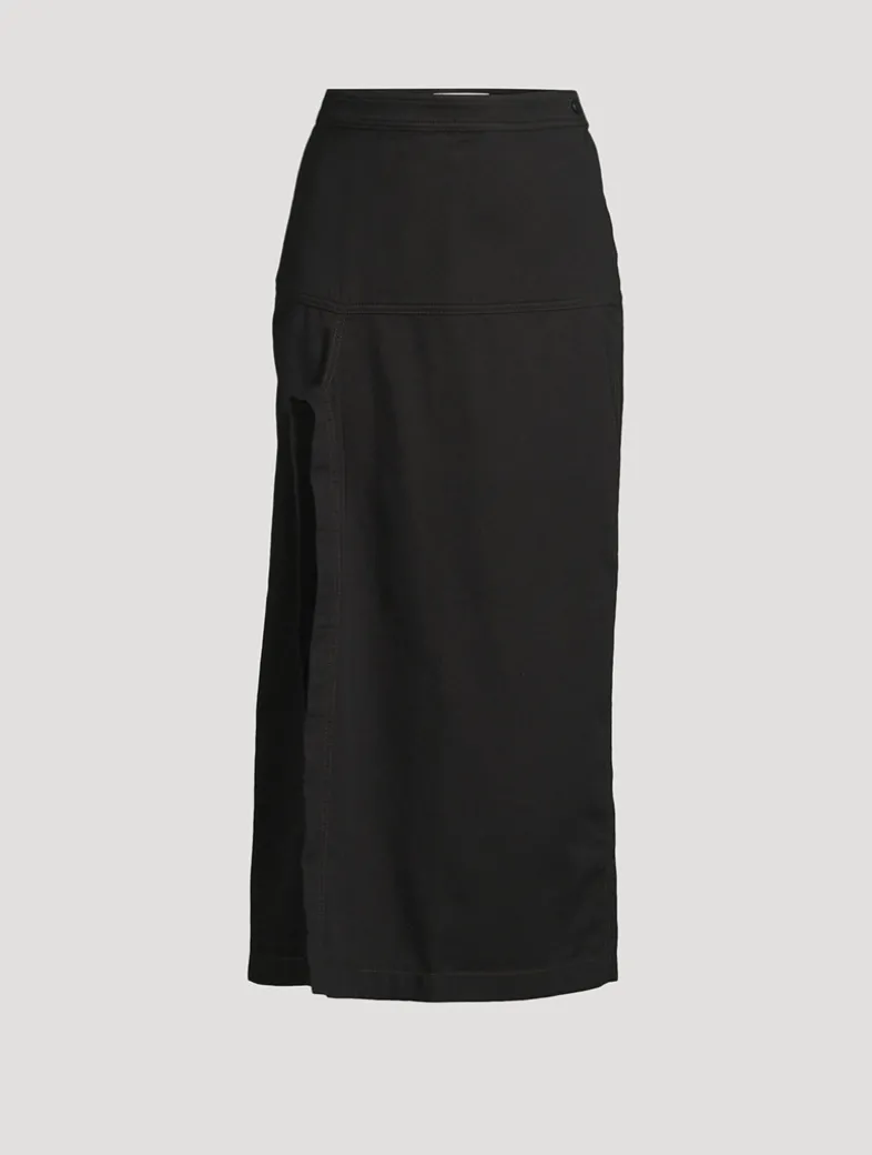 Denim Midi Skirt