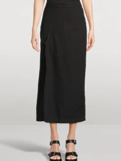 Denim Midi Skirt