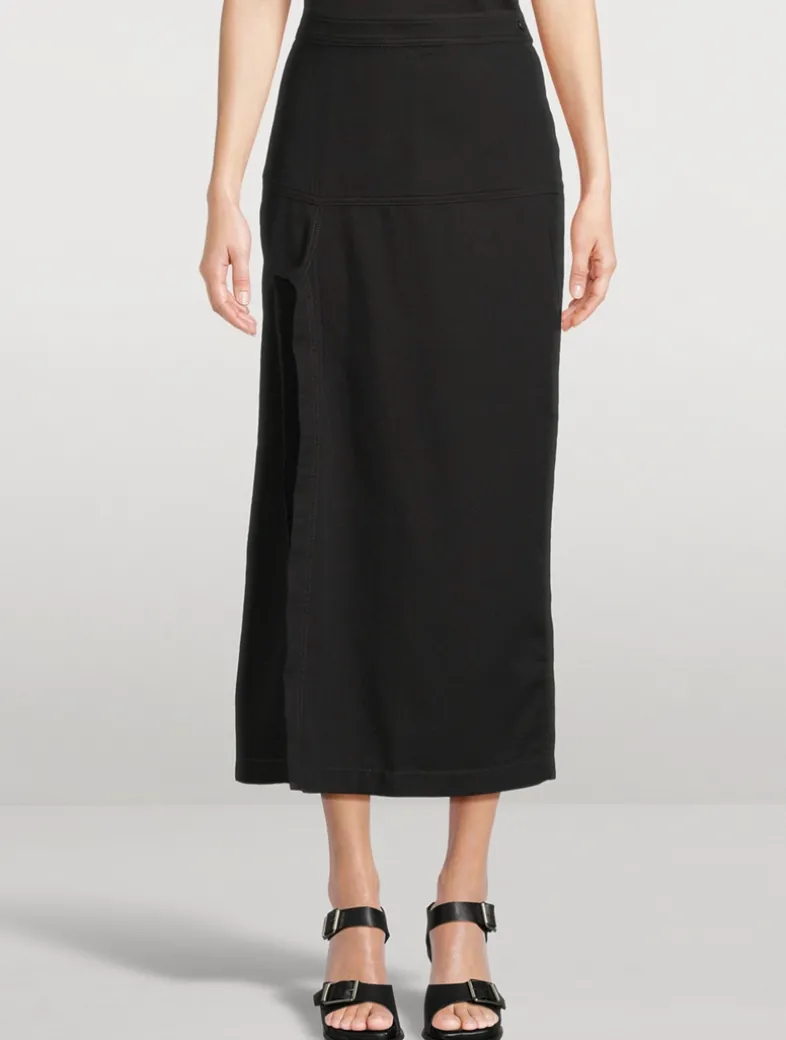 Denim Midi Skirt