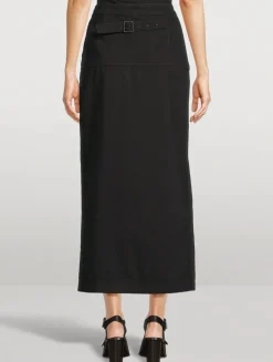 Denim Midi Skirt