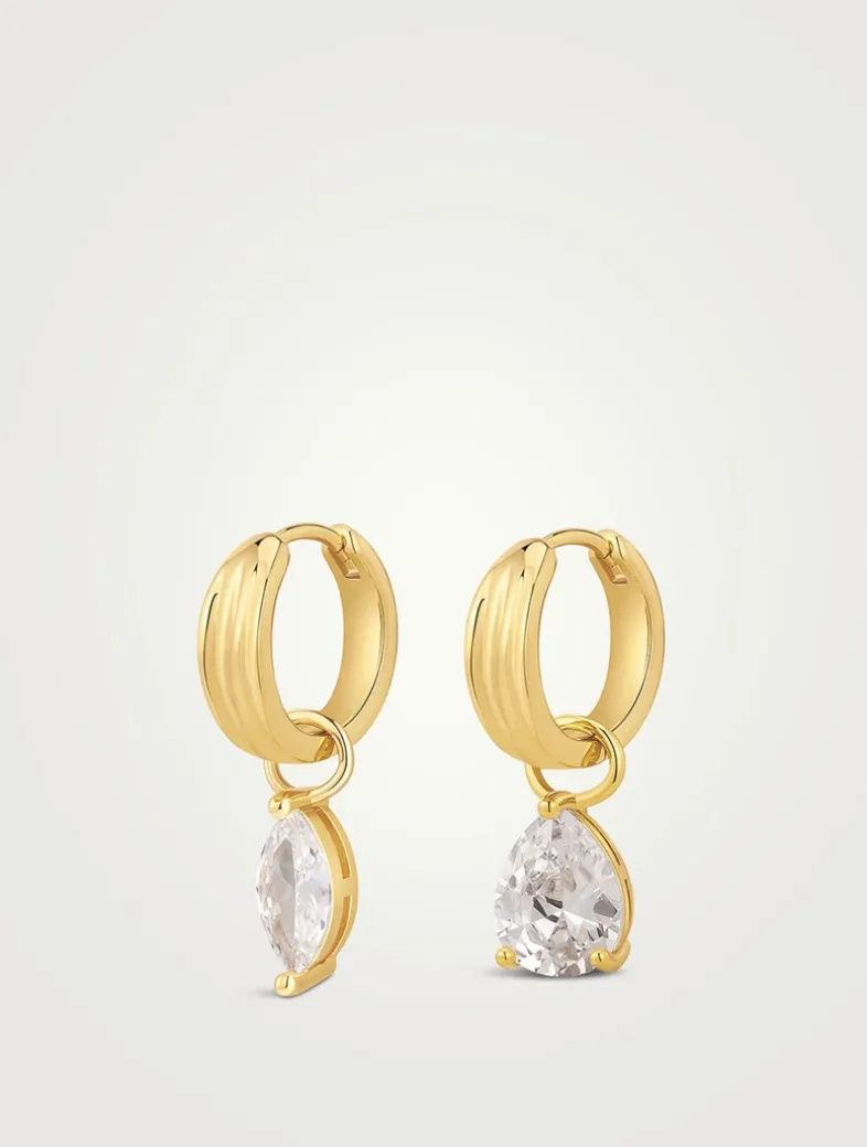 DEZI x Luv AJ Perfect Pear Huggie Hoop Earrings