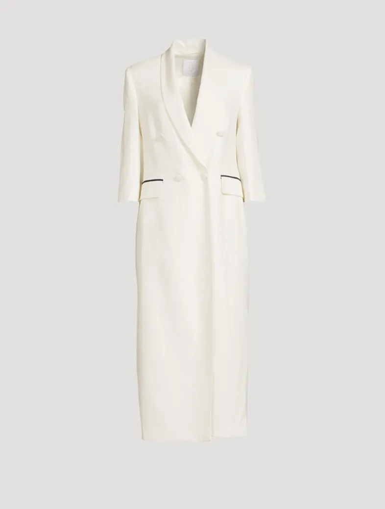 Double-Breasted Satin Jacket