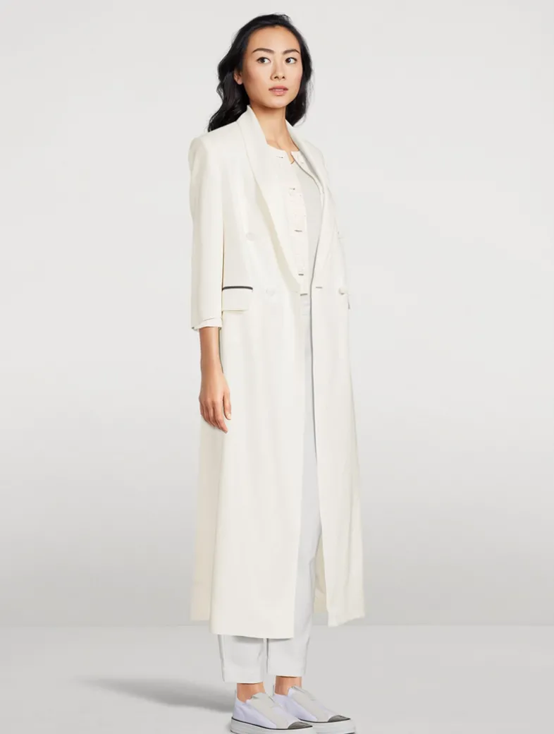 Double-Breasted Satin Jacket