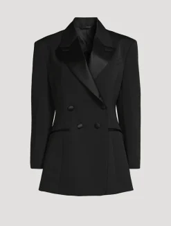Double-Breasted Wool Tuxedo Jacket