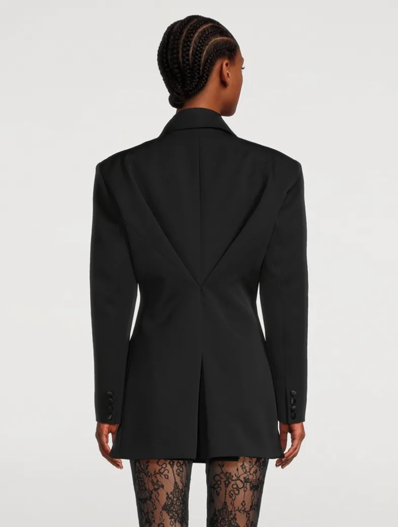 Double-Breasted Wool Tuxedo Jacket