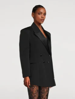 Double-Breasted Wool Tuxedo Jacket
