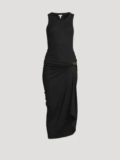 Draped Jersey Tank Dress