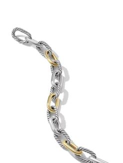 Dy Madison® Chain Bracelet In Sterling Silver With 18k Yellow Gold, 11mm