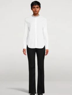 Embellished Poplin Shirt