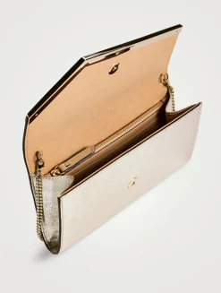 Emmie Metallic Leather Clutch