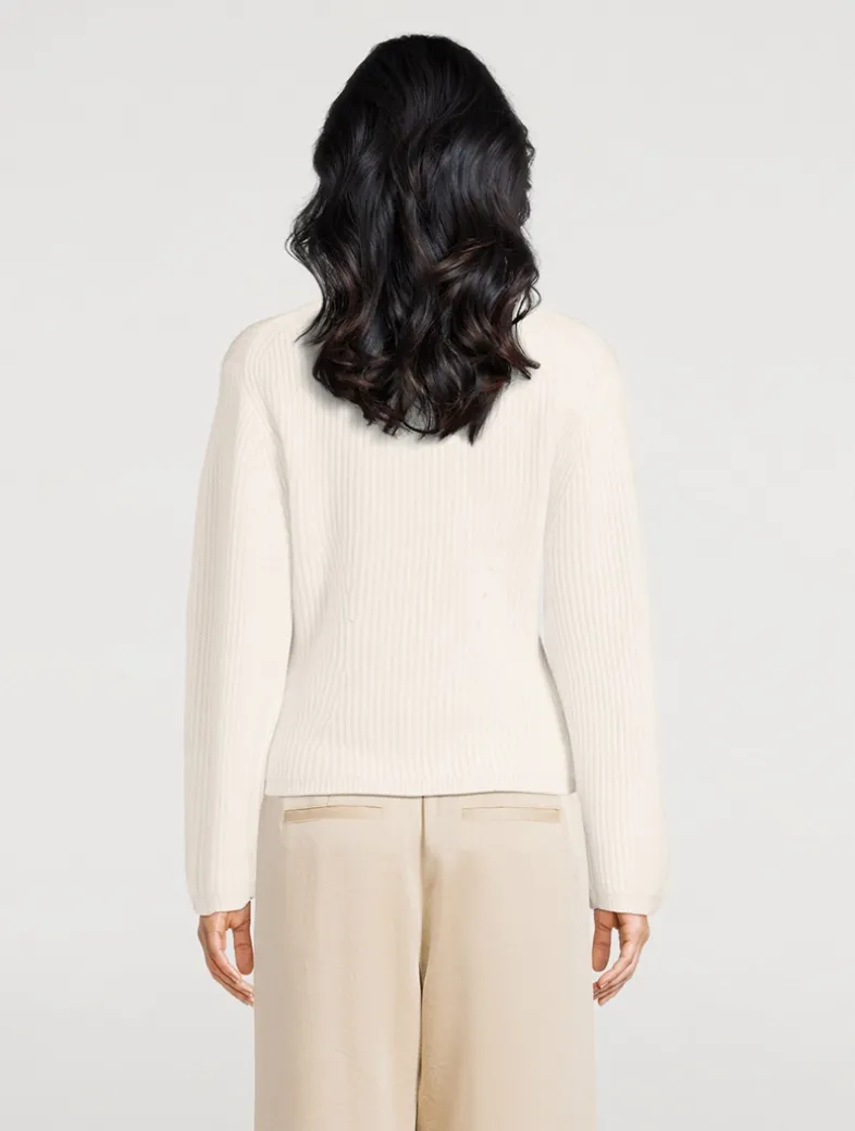 Fair Trade Cashmere Ribbed Turtleneck Sweater