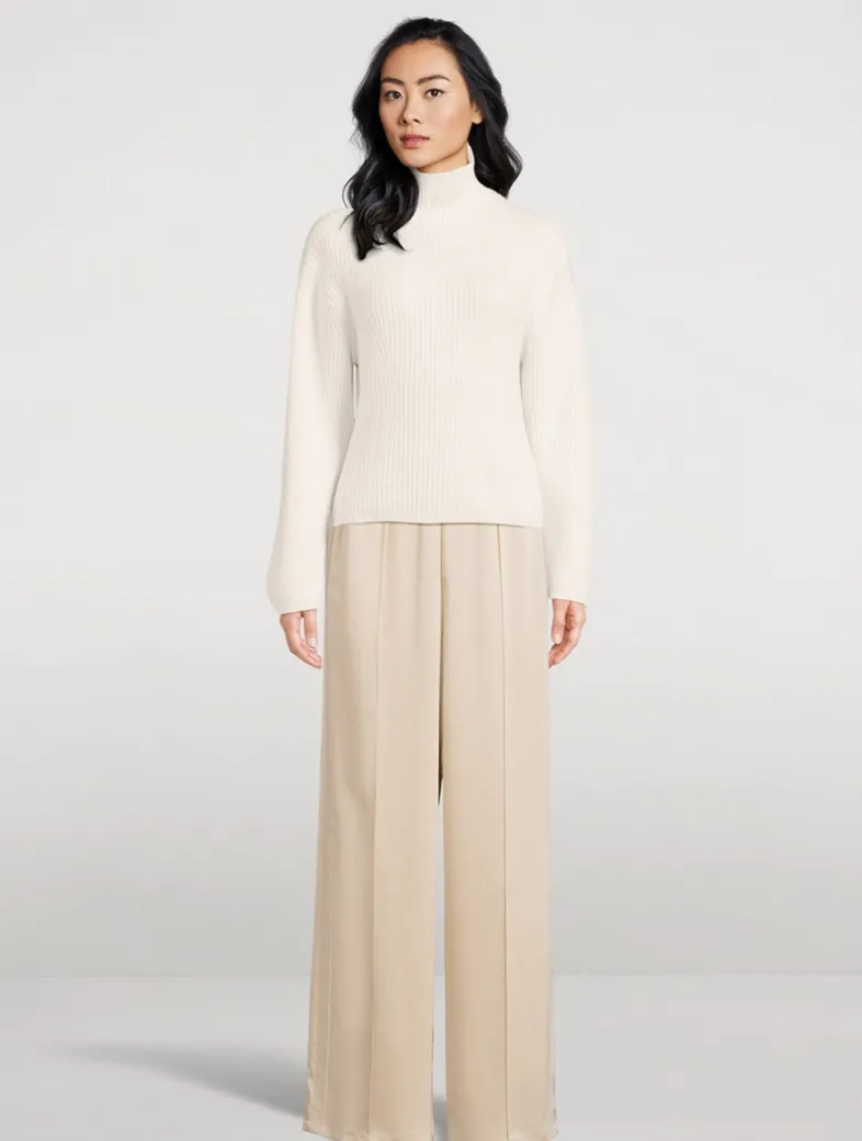 Fair Trade Cashmere Ribbed Turtleneck Sweater