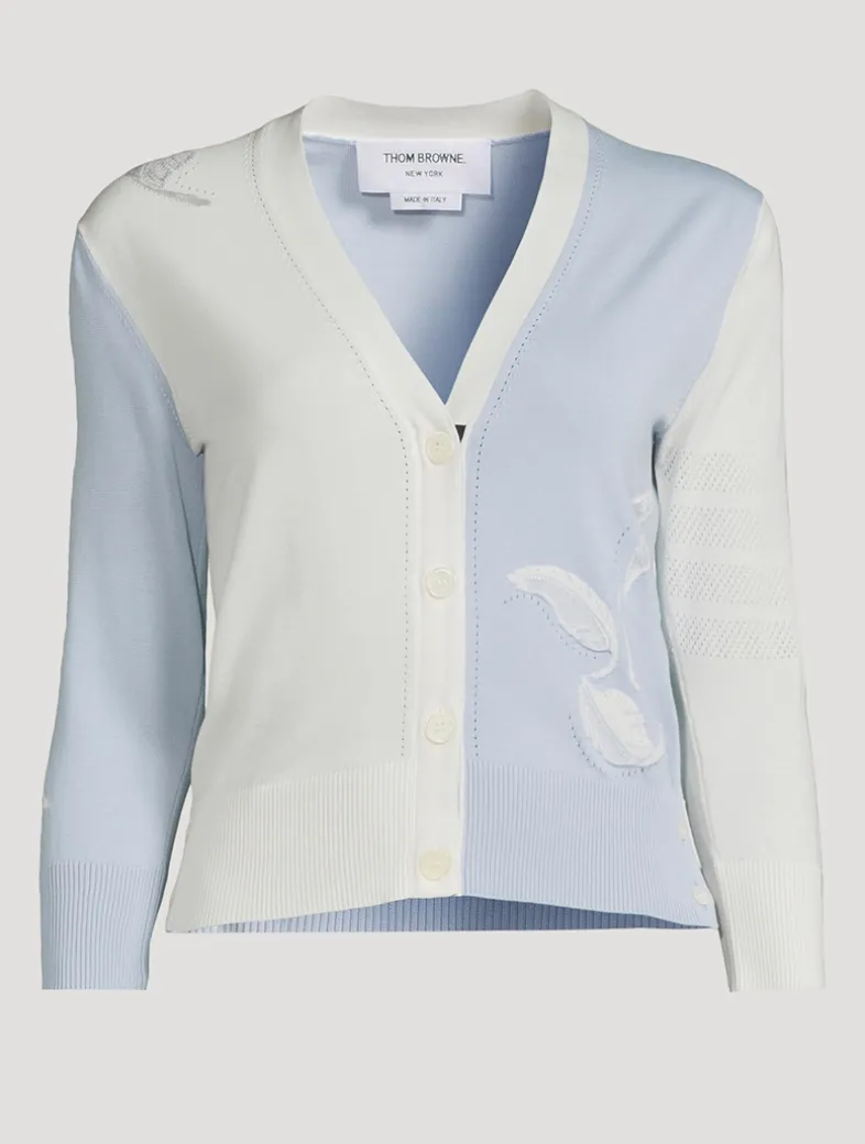 Feather Intarsia Funmix Cardigan