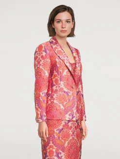 Floral Jacquard Blazer
