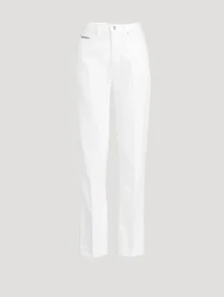 FRAME x Sotheby's Vertical Straight-Leg Jeans
