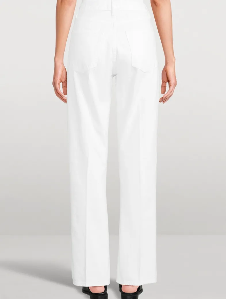 FRAME x Sotheby's Vertical Straight-Leg Jeans