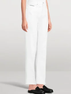 FRAME x Sotheby's Vertical Straight-Leg Jeans