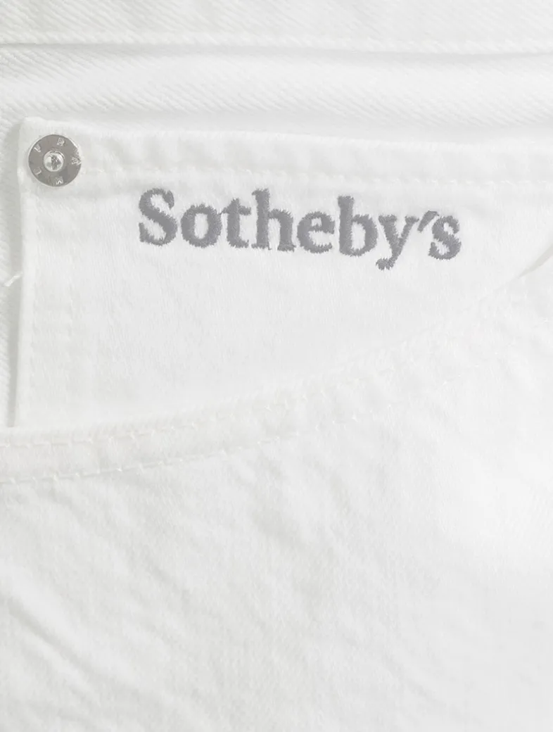 FRAME x Sotheby's Vertical Straight-Leg Jeans