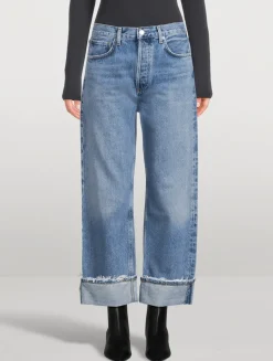 Fran Low-Slung Wide-Leg Jeans