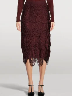 Fringe Midi Skirt