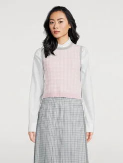 Funmix Gingham Sweater Vest