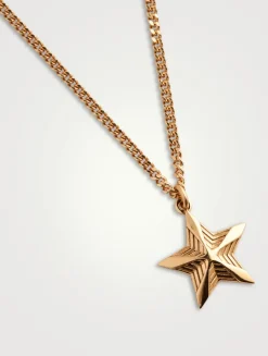 Gold-Plated Star Pendant Necklace