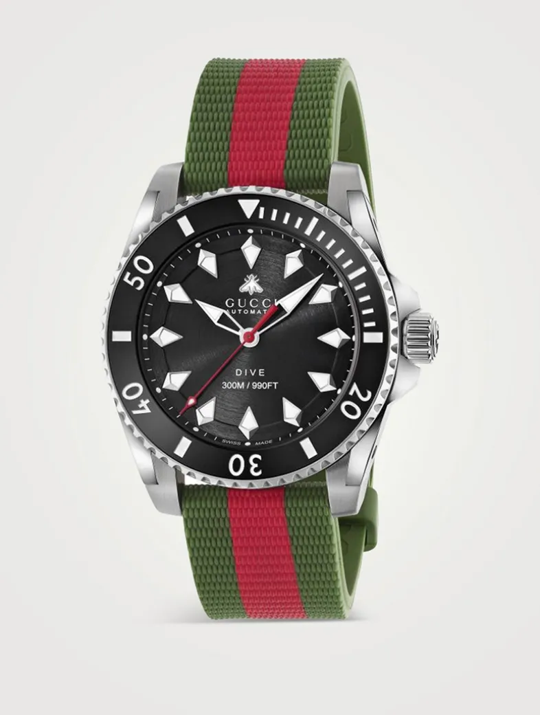 Gucci Dive Web Strap Watch, 40mm