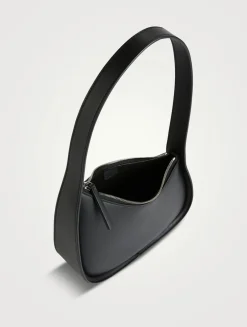Half Moon Leather Shoulder Bag