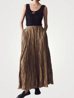 Hand Plissé Sleeveless Blouse
