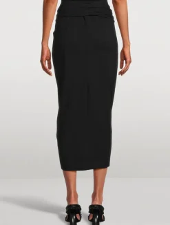 Herchive Jersey Knotted Midi Skirt