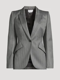Herringbone Wool Blazer