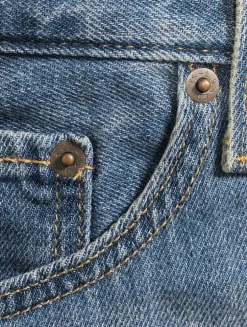 High-Rise Baggy Denim Shorts