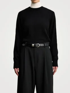 Hollyhock Leather Belt