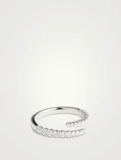 Identity 18K White Gold Right Hand Ring With Diamonds