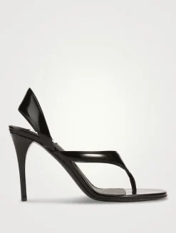 Infradito Patent Leather Slingback Sandals
