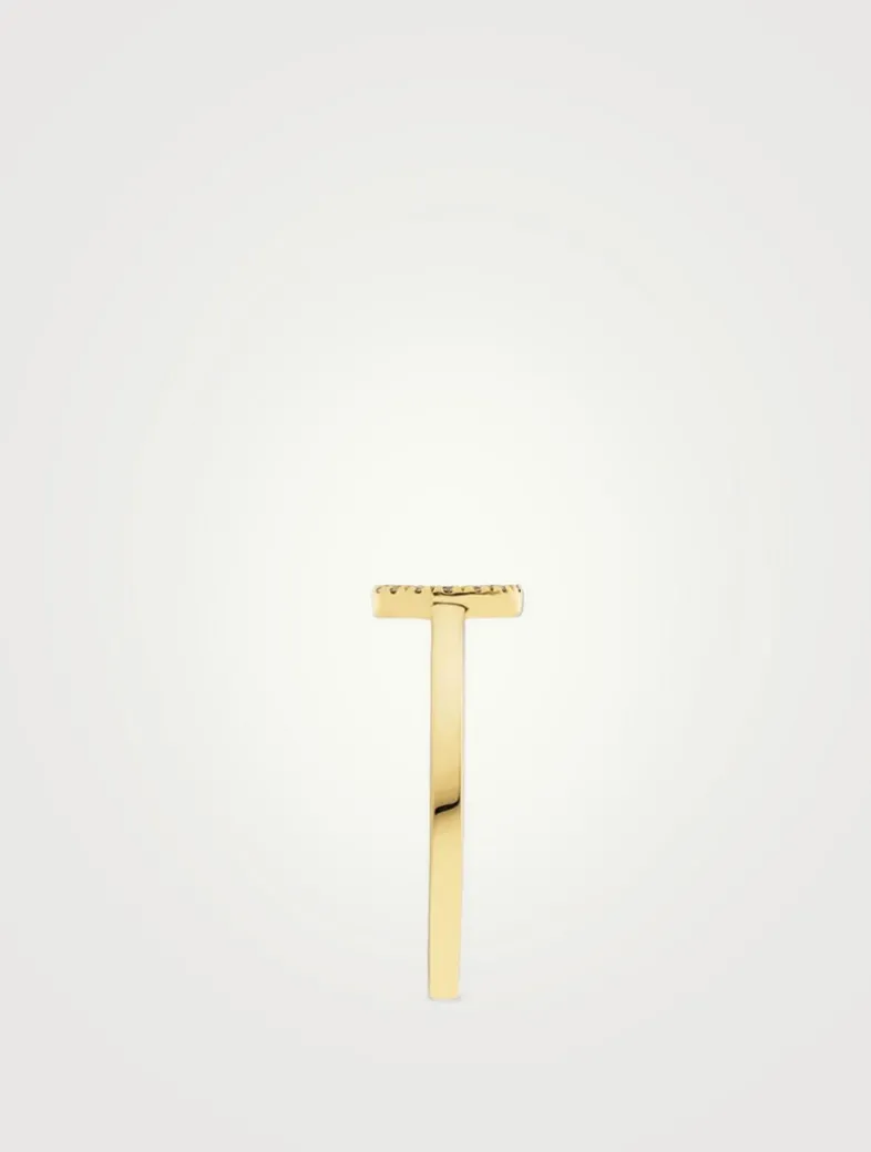 Interlocking G 18K Gold Diamond Ring