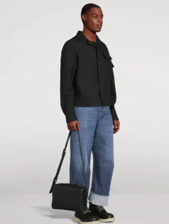 Intrecciato Leather Crossbody Camera Bag