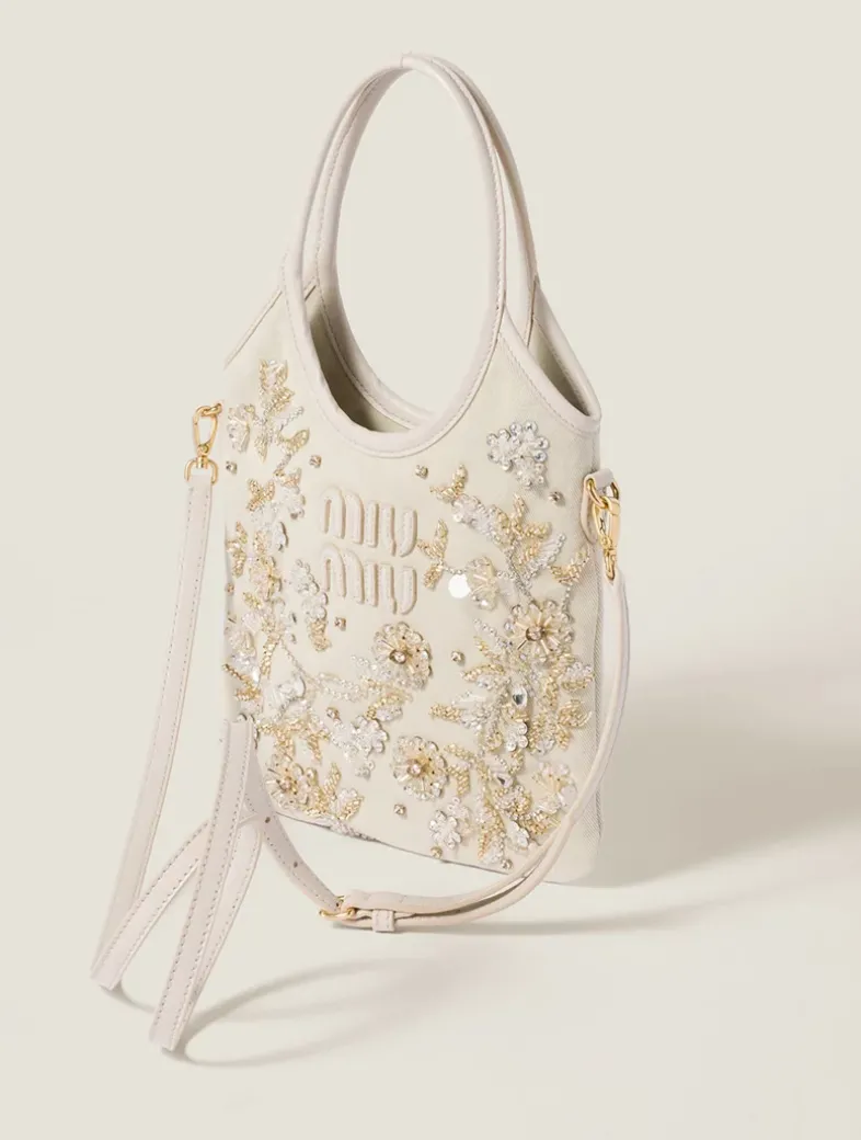 Ivy Embroidered Gabardine Bag