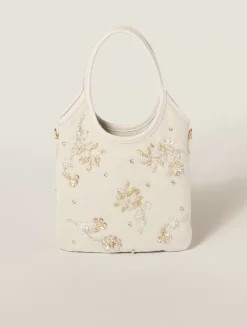 Ivy Embroidered Gabardine Bag