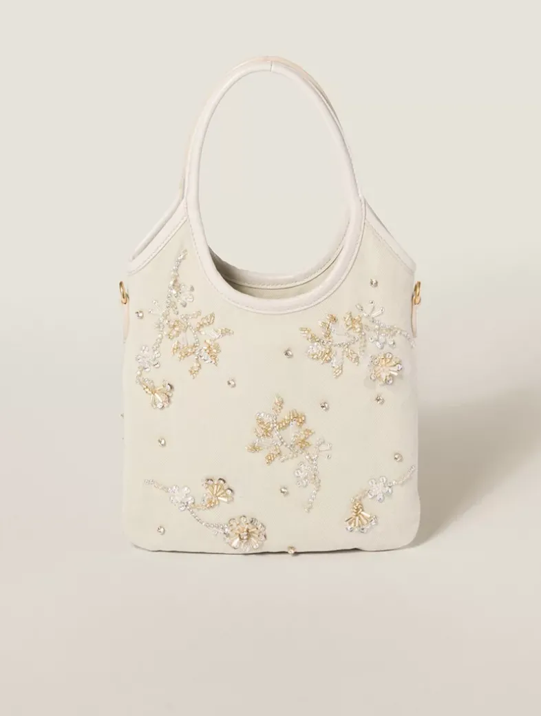 Ivy Embroidered Gabardine Bag
