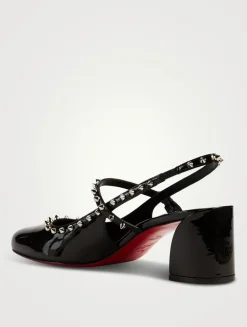 Janispikes Patent Leather Slingback Pumps
