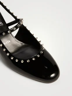 Janispikes Patent Leather Slingback Pumps