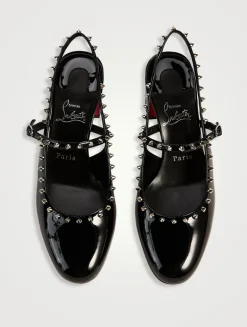 Janispikes Patent Leather Slingback Pumps