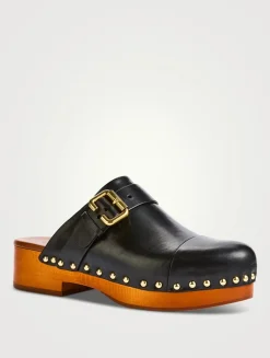 Jeannette Leather Clogs