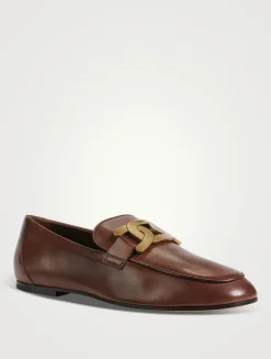 Kate Chain Leather Loafers