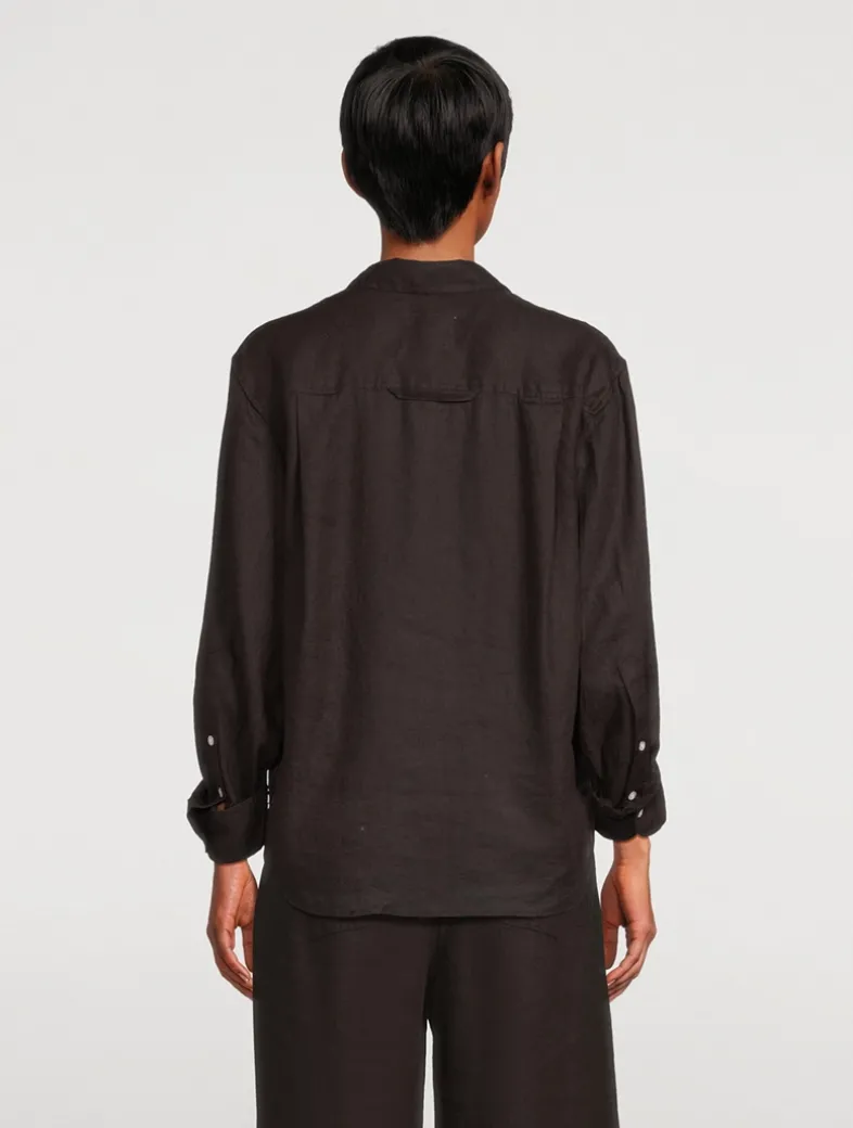 Kayla Shrunken Linen Shirt