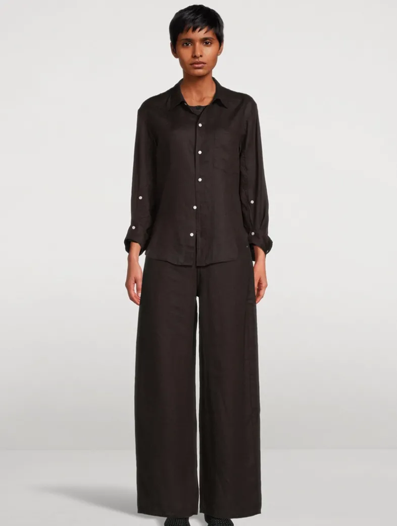 Kayla Shrunken Linen Shirt