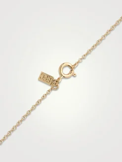 14K Gold Carrie Necklace With Diamonds