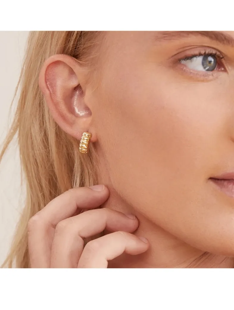 14K Gold Charlotte Hoop Earrings