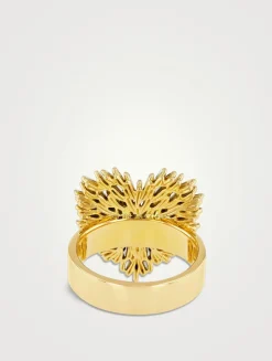 18K Gold Classic Diamond Medium Heart Ring
